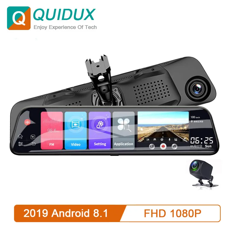 

12 Inch Android 8.1 Car DVRs Camera GPS Navi Bluetooth FHD Mirror Recorder Compatible with more Apps 4G Wifi ADAS Dash cam 2019