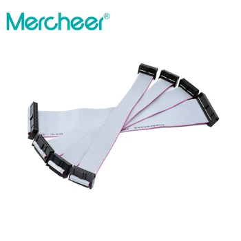 JTAG-CABLE de datos de FC-6/8/10/14/16/20/24/40/2,54 Pines, cinta plana gris, para encabezado de caja IDC DC3, paso de 50/64mm 1