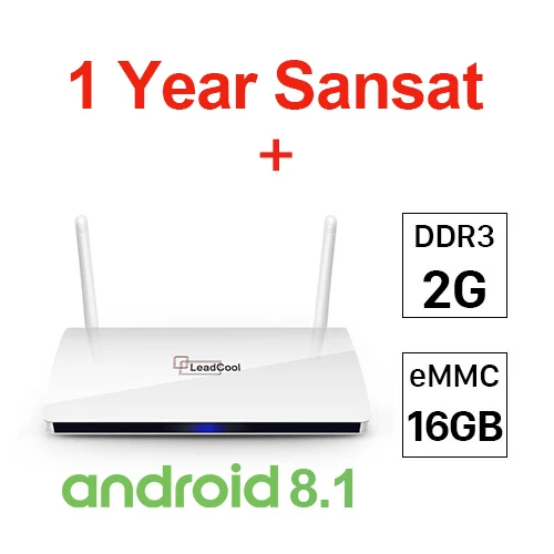 2G16G Sansat Box Испания IP tv Франция Немецкий Арабский Бельгия IP tv подписка 1 год код Leadcool RK3229 Sansat голландский Италия Португалия французский IP tv - Цвет: 2G16G Sansat Box
