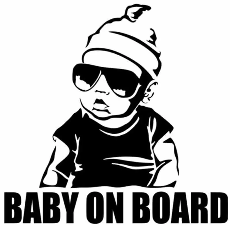 

15*15CM BABY ON BOARD Creative Fashion Car Sticker Tail KK Vinyl Warning Sign Decal