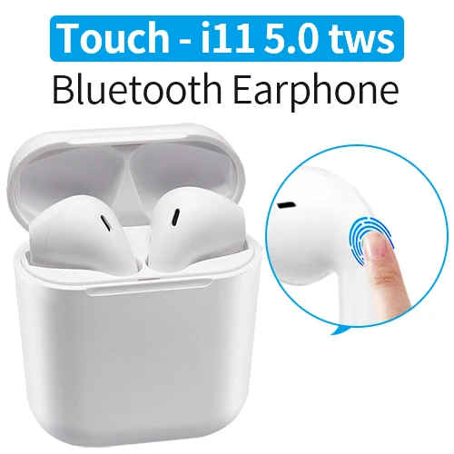 I9s Tws Беспроводные Bluetooth 5,0 наушники для всех смартфонов мини наушники спортивные наушники для Xiaomi iPhone с зарядным устройством - Цвет: i11 TWS Touch
