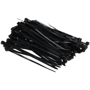 

MroMax New 100/150/250/500pcs Self-locking Plastic Cable Ties Nylon PA66 Black White Red 3*100*3.0mm/3*100*1.8mm/3*100*2.5mm