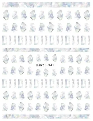 Новейшая hanyi-337 белая Линке дизайн 3d дизайн ногтей стикер Модный шаблон наклейка - Цвет: HANYI-341