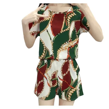 

Fashion Women Summer Sets Split 2 Piece Short Sleeve Casual Casual Printing Suit fashion Leisure Sexy 2020 new #35