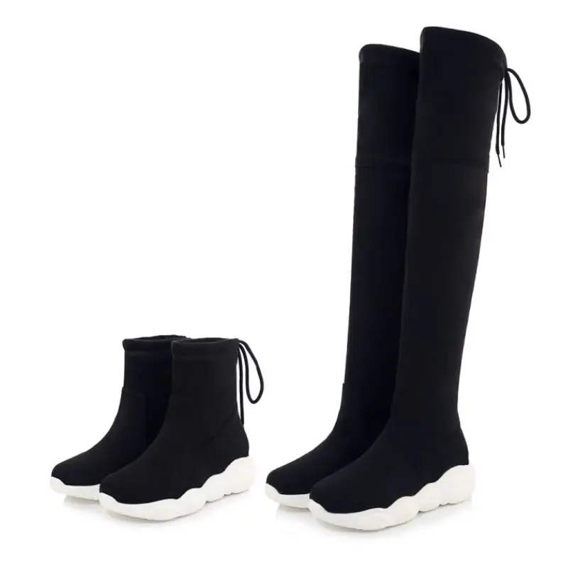 ZALAVOR/зимние женские ботинки; длинные или ботильоны; модная Уличная обувь; теплая женская обувь на плоской подошве; обувь на платформе; размеры 34-46