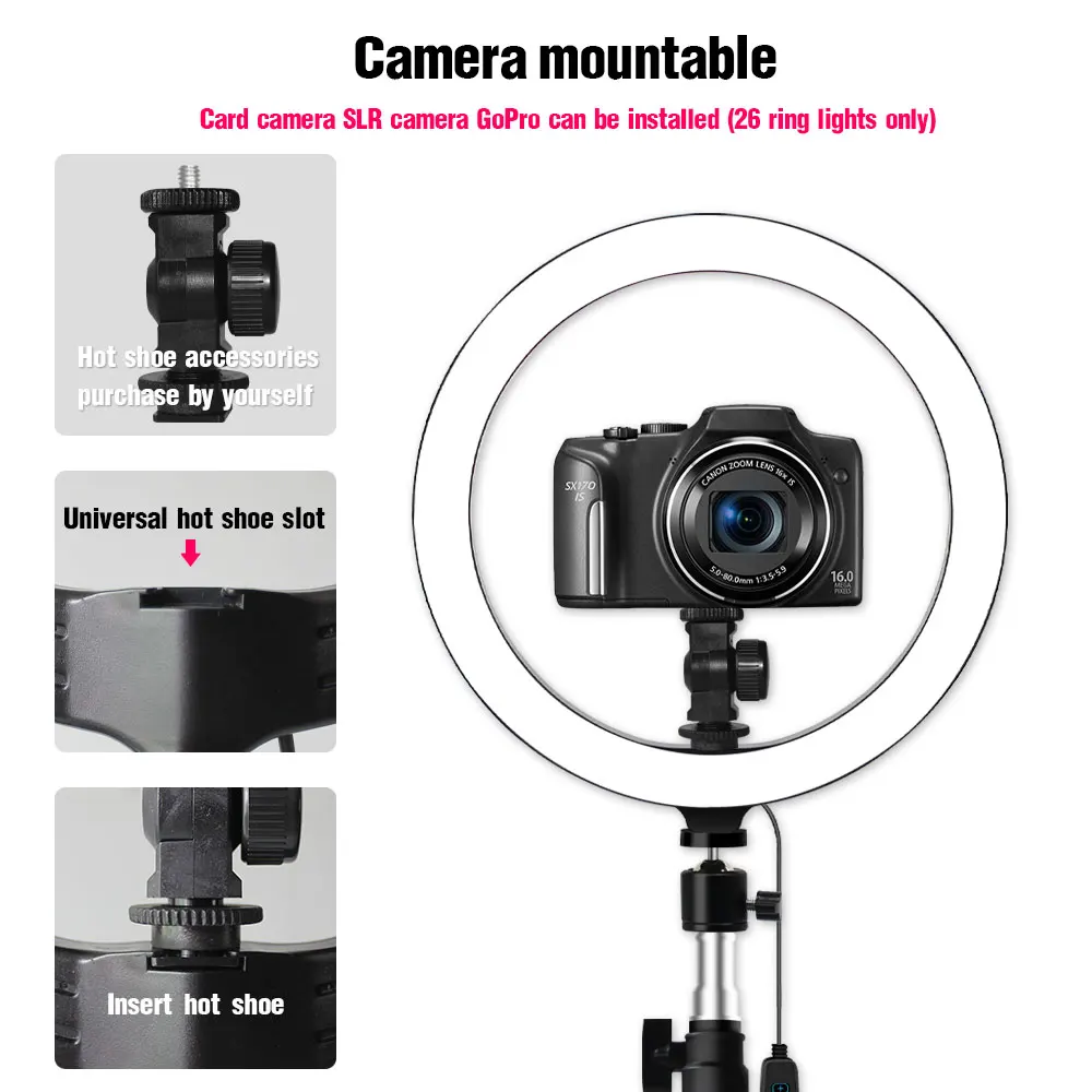 Beste Mamne 10 Inch Ring Licht Led Dimbare Video Studio Selfie Fotografie Verlichting Op Youtube Live Streaming Voor Ipad Met Statief