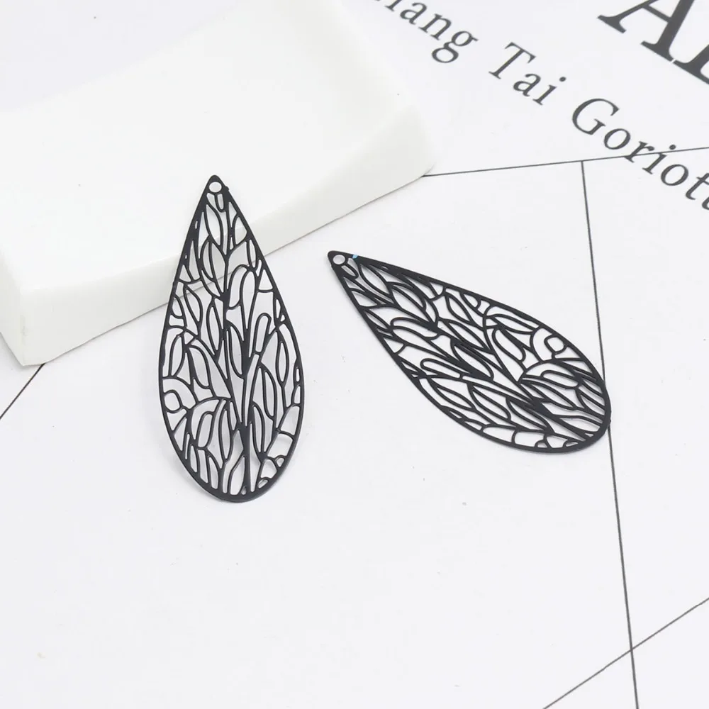 DoreenBeads модные медные Подвески оранжевые-красные красочные стрекозы крыло животного Филигранное тиснение ювелирные изделия DIY 4,5x1,7 см, 10 шт