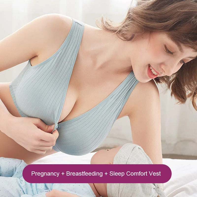 Nursing Bra Ladies Bra Women Bra Buckle Bra Cotton Nursing Bra Front Buckle Women's Bra For Pregnancy Breastfeeding