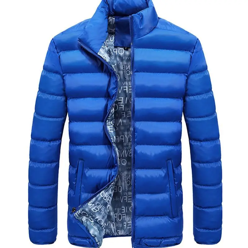 blue The new men's winter down jacket men's warm jacket - Цвет: blue