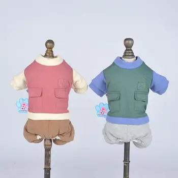 

Dog Cat Winter Jumpsuit Hoodie Pockets Design Pet Puppy Coat Jacket Warm Apparel Outfit 5 Sizes 3 Colours