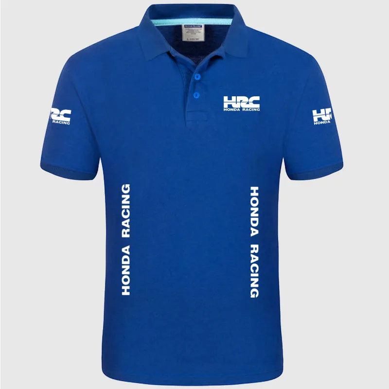 Summer men short sleeve polos mens shirts tops HRC polo shirt - Цвет: Синий