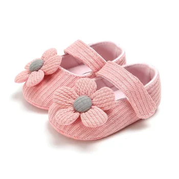 

Autumn Baby Girl Cute Crib Shoes Anti-Slip Casual Walking Shoes Flower Sneakers Soft Soled First Walkers
