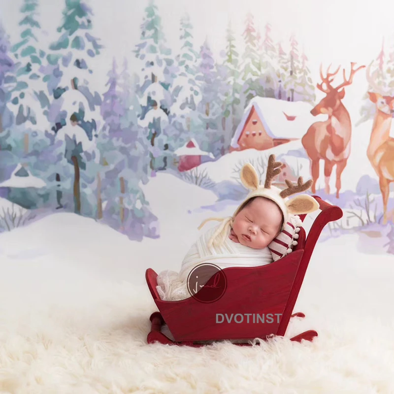 Dvotinst новорожденных Подставки для фотографий ребенок позирует кровать