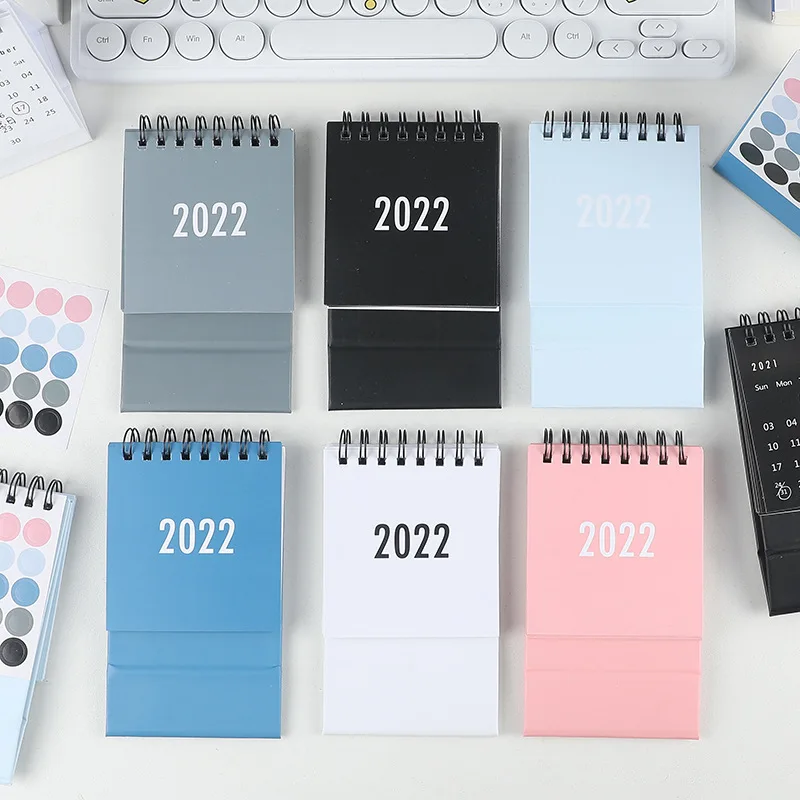 6Pcs Simple 2022 Desk Calendar Daily Weekly Monthly Planner To Do List Schedule Organizer Desk Decorations Office Accessories