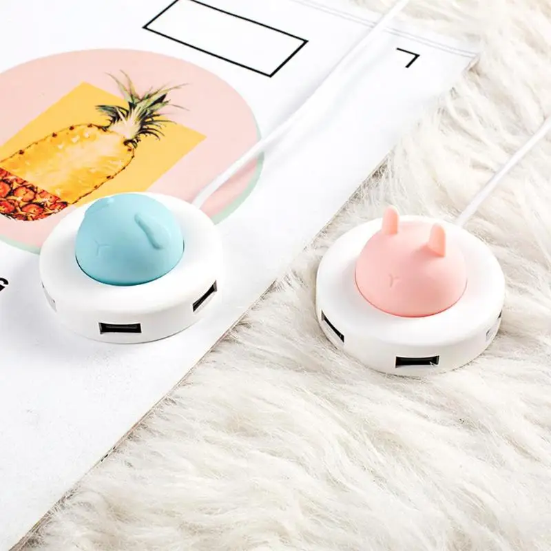 Mini Cute USB Hub Multi USB Splitter Type C HUB 2.0 Multi Hab Expander 4 Port HUB for PC Laptop USB Tool Computer Supply
