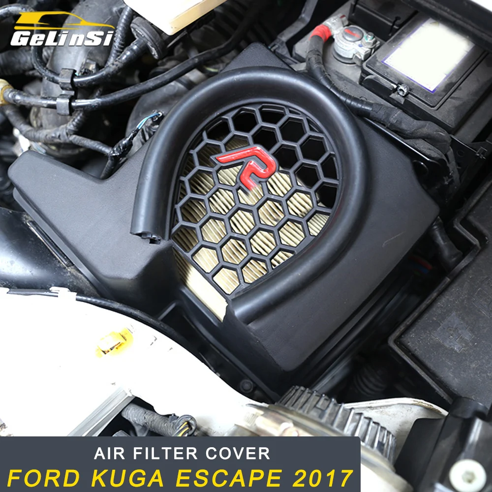 

GELINSI Air Filter Cover Vent Box Cover Accessories For Ford KUGA Escape 2017 2018 Car Styling