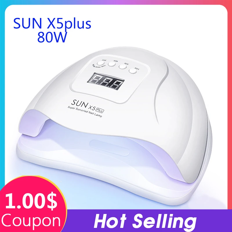 Светодиодная УФ-лампа для ногтей SUNX5 Plus Сушилка с ЖК-дисплеем 80 Вт 36 светодиодов |