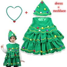 Merry рождественское платье для детей Рождественский костюм для маленьких девочек Санта Клаус снеговик дерево производительность Костюмы комплект с платьем принцессы