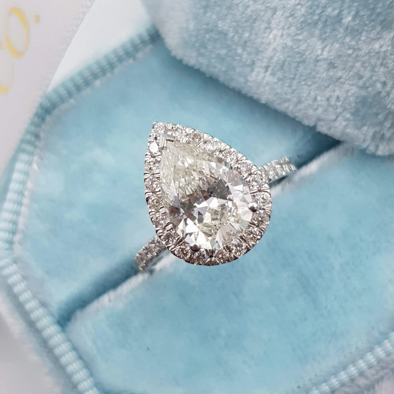 Vintage Style Pear Shape Engagement Ring Silve Color Promise Wedding Ring Trends Fancy Cubic Zirconia Jewelry Birthday Gift silver ring,wedding rings,finger rings,womens ring,jewelry rings,ring jewelry,cubic zircon ring