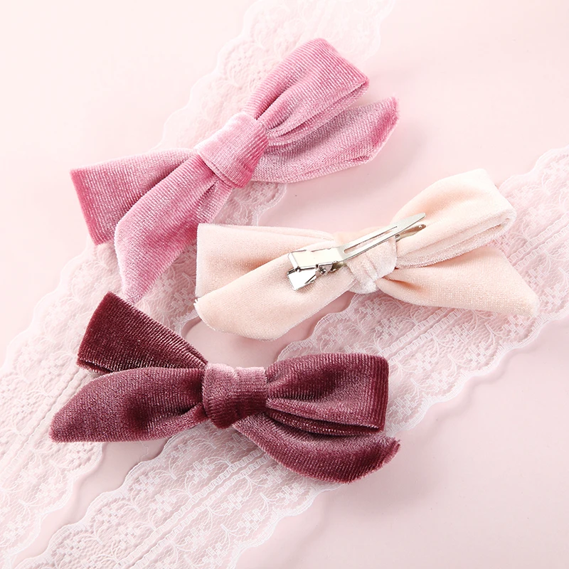 

New Fluffy Hair Bows Velvet Hair Clips Fashion Bowknot Hairpins bow For Women Girls Hair Accessories Lovely Bow Hair Barrettes