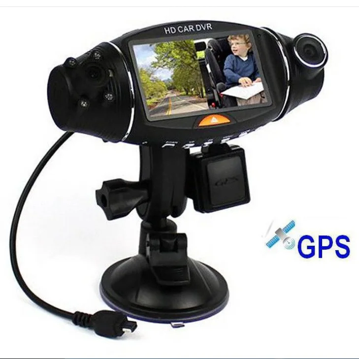 

R310 2.7 Inch Dash Camera Car DVR Dual Lens GPS Dash Camera Car Driving Recorder Dash Cam 1080P Night Vision G-Sensor Registrar