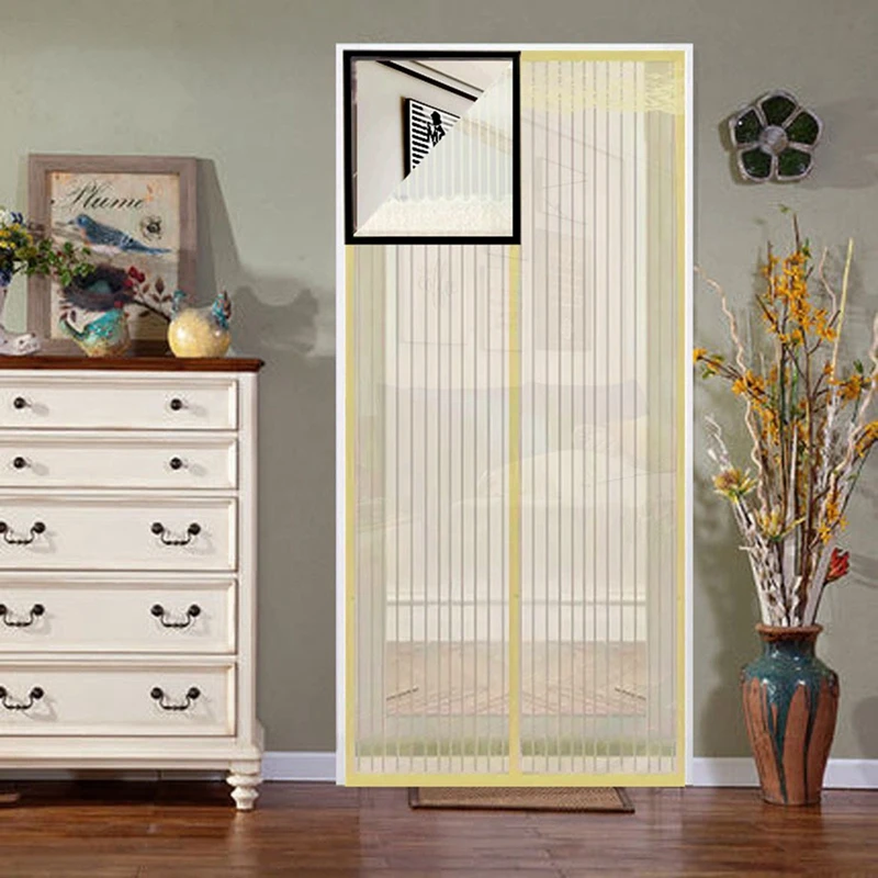 Summer Anti Mosquito Mute Magnetic Mesh Net Anti Insect Fly Bug Curtain Automatic Close Door Screen Kitchen Curtain