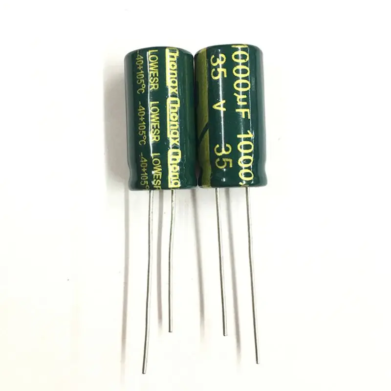 Universe 35V 1000 мкФ 1000 мкФ 35V 1000uf35v 35v1000uf источник питания Специальный высокочастотный Кристалл 100 шт Размер: 10*20 мм