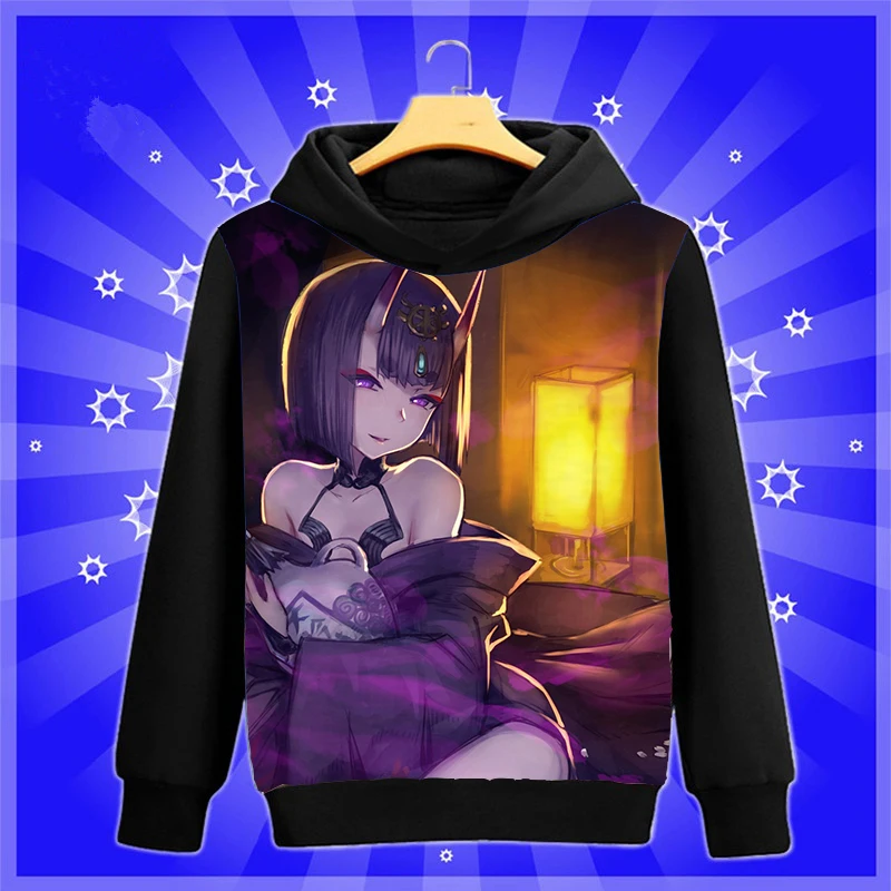 Крутая аниме-Толстовка Fate/Grand Order Shuten-douji Косплей Толстовка с капюшоном Мода Весна Осень Мужчины Женщины пуловер пальто
