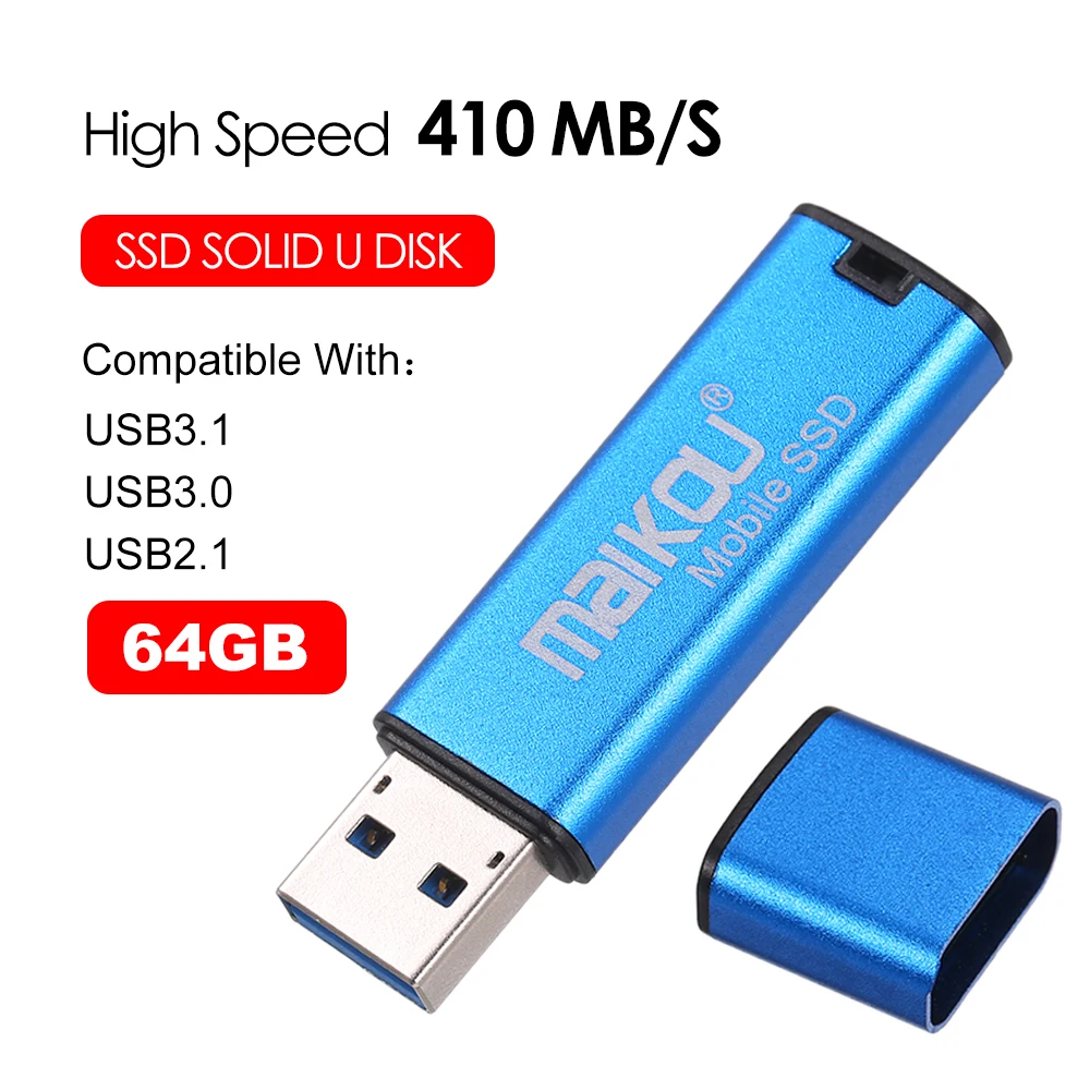 Мобильный Внешний SSD 64G 128G 256G USB жесткий диск вращающийся высокоскоростной USB флэш-диск USB3.0 Внешний SSD для ПК компьютера