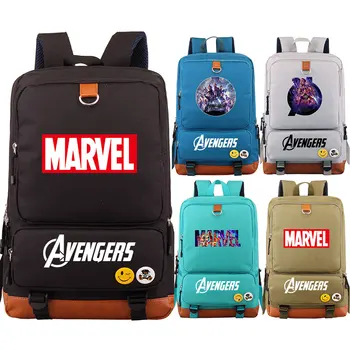 

Superhero Thanos The Avengers Endgame Boy Girl School Bag Women Bagpack Teenagers Patchwork Canvas Men Student Laptop Backpack 5