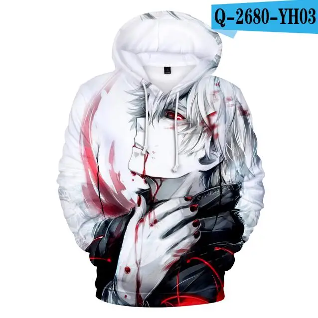 3d 3D Для мужчин s толстовки с надписью «Tokyo Ghoul Для мужчин Для женщин Толстовка Harajuku Кепки Кофты с рисунком из Аниме Tokyo Ghoul» Толстовка Для мужчин Для женщин пуловера, топы - Цвет: 3d