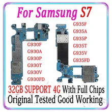 Oryginalny do Samsung Galaxy S7 G930F G930A G930P G930T G930V G930FD S7 krawędzi G935F G935A G935P G935T G935V G935FD płyta główna tanie tanio LISFG CN (pochodzenie) NONE Wewnętrzny For Samsung Galaxy S7 For Samsung Galaxy S7 Edge 100 Original Unlocked Full QC Tested