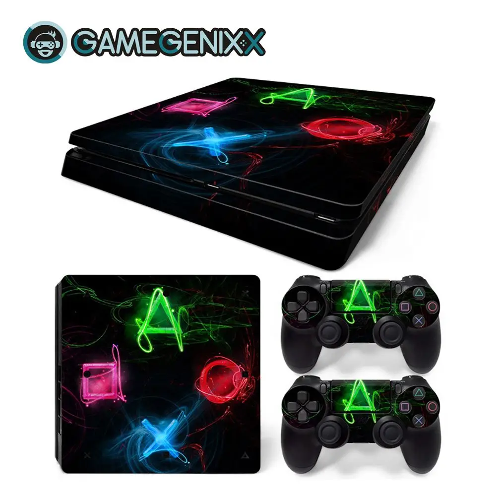 Наклейка на кожу GAMEGENIXX защитный винил наклейка для PS4 Slim консоли и 2 контроллера-Математика