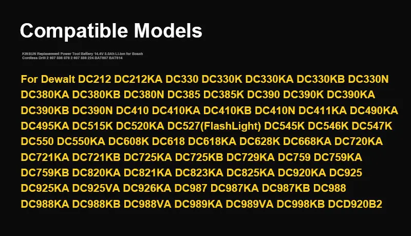 KINSUN Замена Мощность инструмент Батарея 18V 3.0Ah металл-гидридных или никель для Аккумуляторная дрель DEWALT DC9096 DE9039 DE9095 DE9096 DE9098 DW9095 DC618