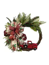 

Christmas Wreath Horse Head Artifical Ball Red Berry Garland Front Door Wall Decoration 2022 New Year Home Party Merry Christmas