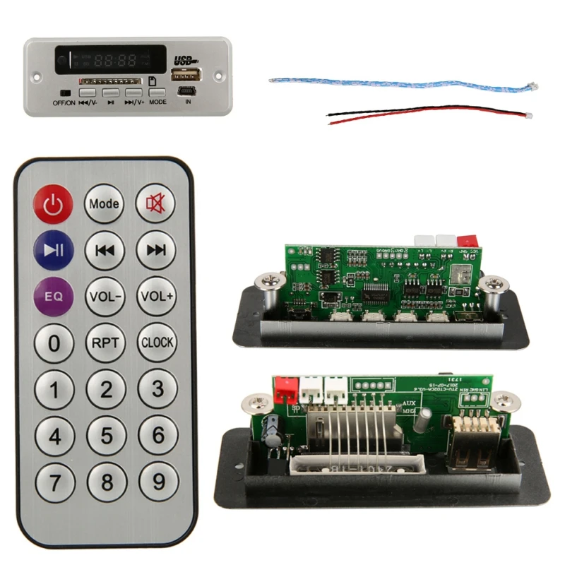 ZTV-CT02B(02EA) цифровой Красный светодиодный дисплей USB TF Радио MP3 аудио модуль с дистанционным управлением