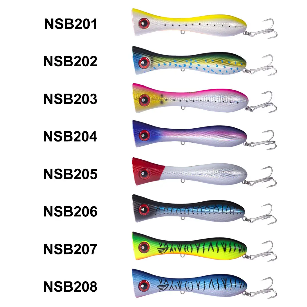 Noeby NBL9247 poppers leurre p che жесткая наживка 205 мм 133 г Топ воды один кусок wre для морской рыбалки тунец 3x hooks крючки