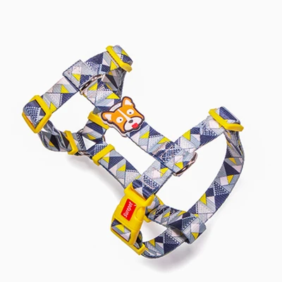 Harness Ошейники для собак с модным дизайнерским принтом без побега нейлоновый собачий поводок отбивающийся быстросъемный шлейка для домашних животных ходячий поводок регулируемый - Цвет: Harness
