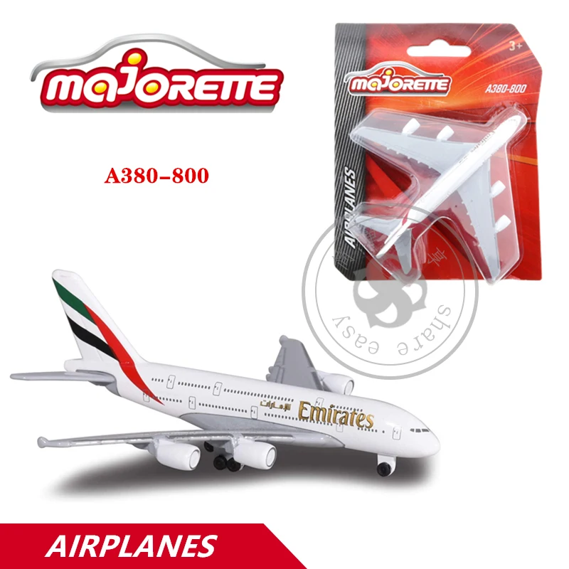 NUOVO MAJORETTE 212057980-Airplanes-Airbus a380-800 Emirates 11cm 