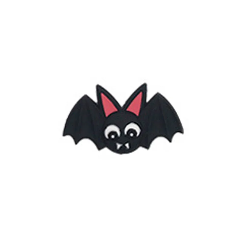 Чип и Дейл 5 шт Хэллоуин DIY Силиконовые Прорезыватели для зубов эльф летучая мышь дизайн Детские Прорезыватель для зубов сенсорные Мультяшные бусины Прорезыватель без BPA игрушки - Цвет: Bat Black