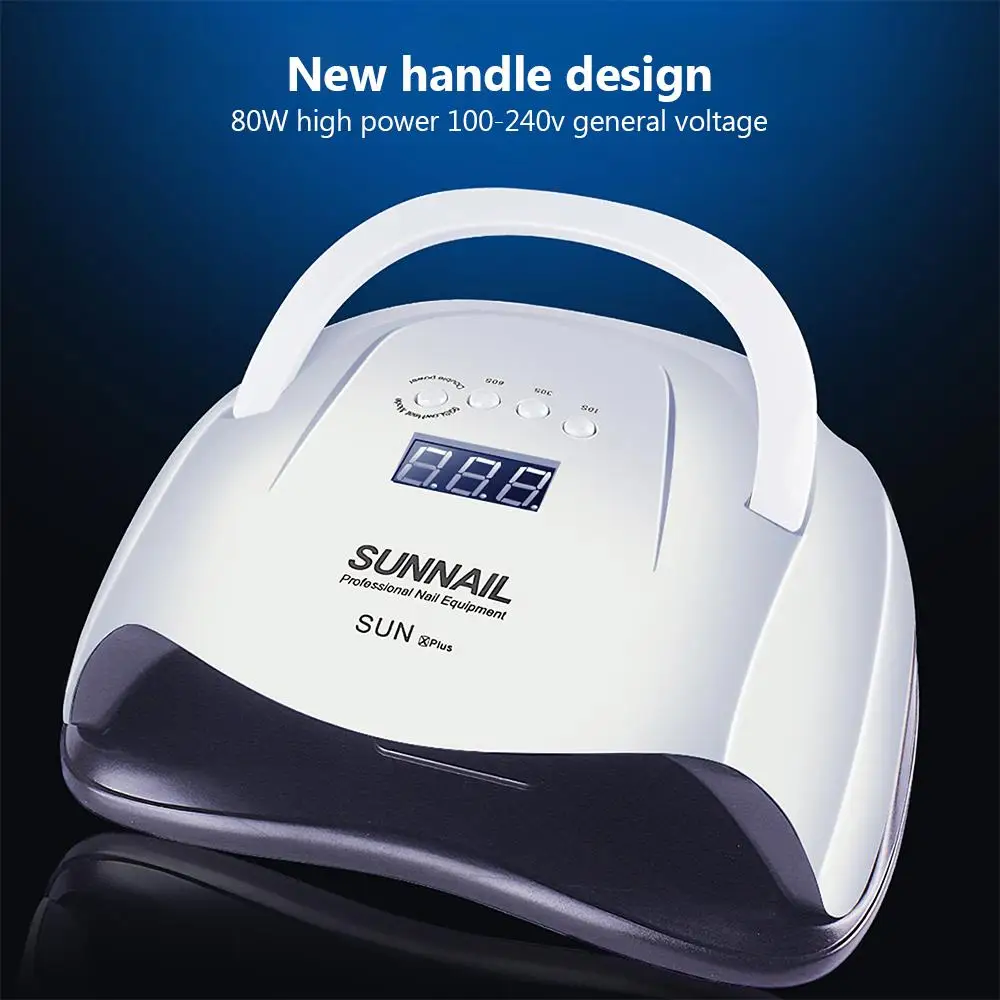 Sunx Plus 80 Вт УФ-лампа для сушки светодиодный ЖК-дисплей 42 светодиодный светильник для отверждения гель-лака Авто зондирования Маникюр для ногтей, инвентарь
