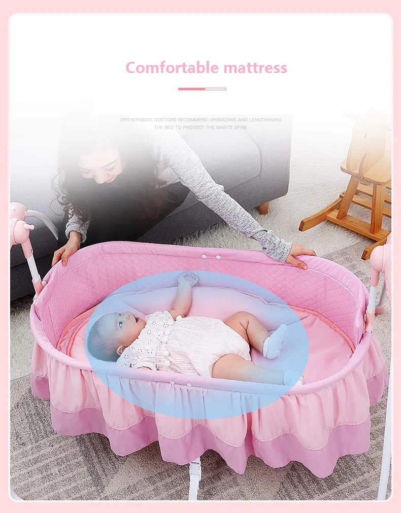 Remote control electric baby shaker rocking chair Imitate mother's embrace and comfort music easy to coax the baby sleep rocking