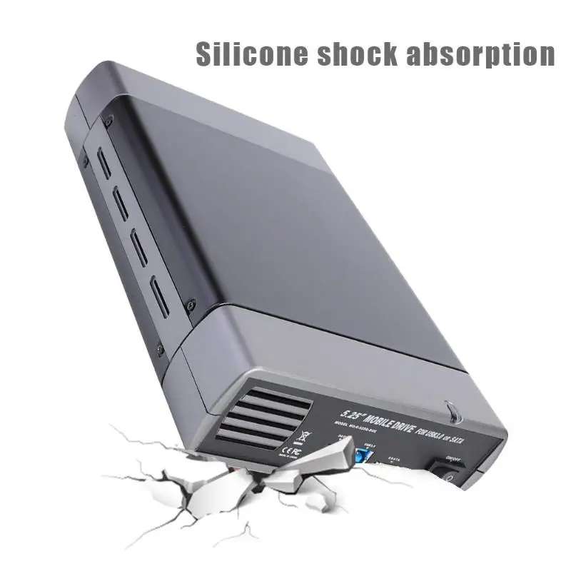  Carcasa de unidad óptica de 525 pulgadas USB3.0 a 35 pulgadas USB tipo B SATA US adaptador externo 
