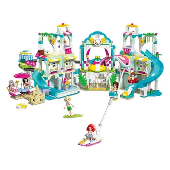 

Girl Friends Heartlake City Starlight Holiday Villa Track Shuttle Bus Bubble gun Model kit Building Blocks Bricks kids toys gift