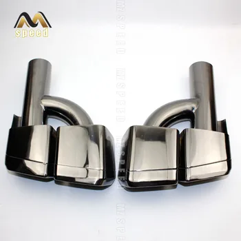 

Car accessories 304 stainless steel exhaust pipe muffler tail throat h-shaped bilateral four-out square tail throat