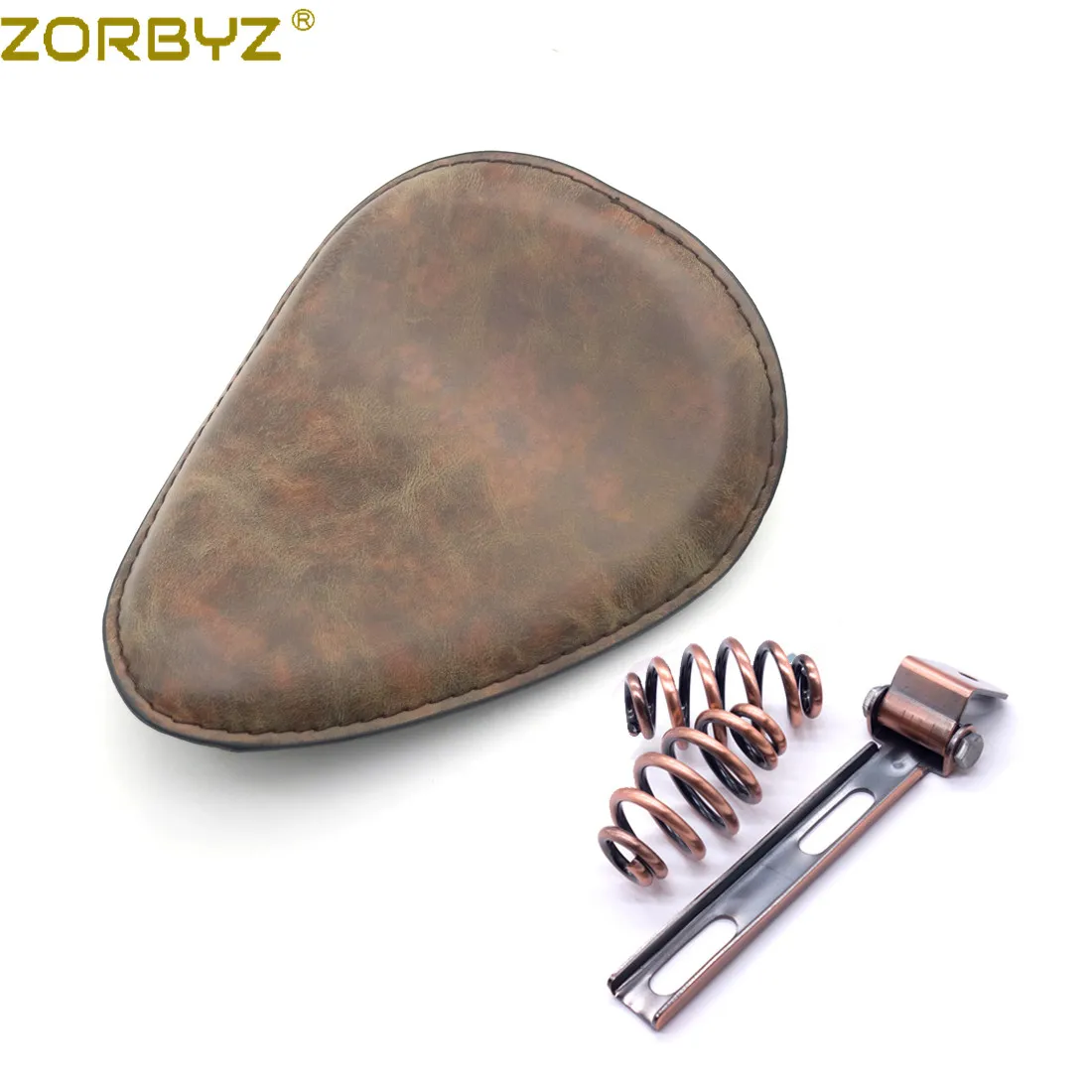 

ZORBYZ Motorcycle Retro Synthetic Leather Solo Driver Seat For Harley Honda Chopper Bobber Custom