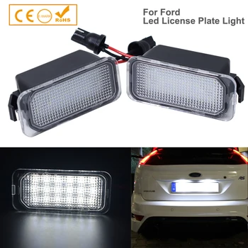 

2pcs/lot LED Number License Plate Light Lamp For Ford Focus DA3 DYB Fiesta C-MAX Mondeo Kuga Galaxy S-Max Galaxy