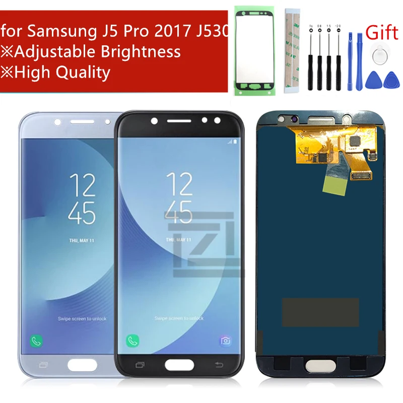 Регулировка яркости для samsung Galaxy J530 J5 pro lcd кодирующий преобразователь сенсорного экрана в сборе J530F J530FM SM-J530F запчасти