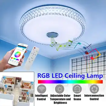 

Modern LED Ceiling Lights with Dimmable RGB bluetooth Music for Livingroom 48W APP Control Remote Control Lamp 110V/220V