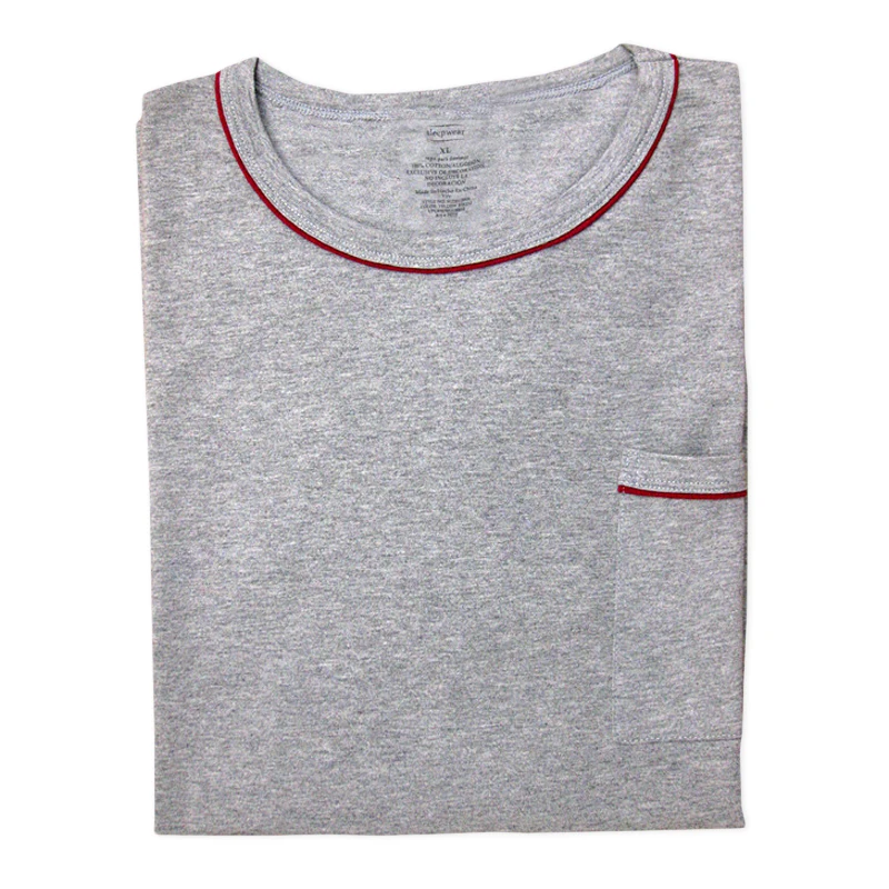 Only Grey top Осенняя пижама из хлопка, Мужская простая пижама с длинным рукавом, повседневные клетчатые брюки, Качественная мужская домашняя одежда, большие размеры XXL 100 кг - Цвет: Only Grey top